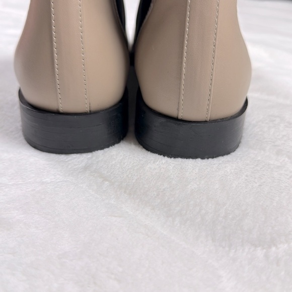 Everlane Womens Italian Leather Chelsea Boots Tan Black Square Toe Ankle Size 9 - Picture 5 of 11